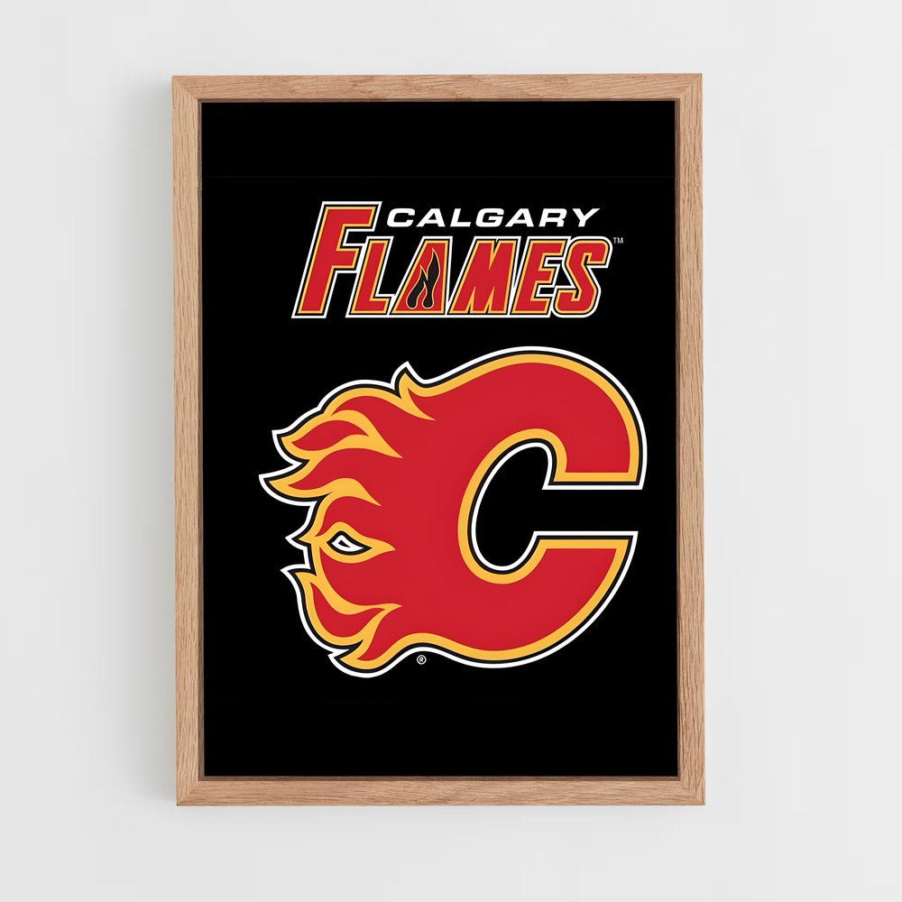 Poster Flamme de Calgary – affiche Hockey sur glace (vue 4)